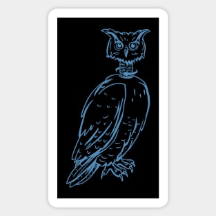 owl construction Sticker